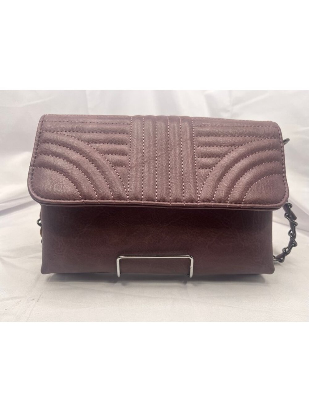 Sam & Hadley convertible crossbody bag in a pretty dusty mauve/plum color with a